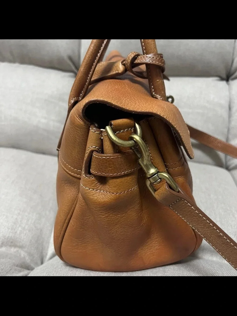 Mulberry structured satchel